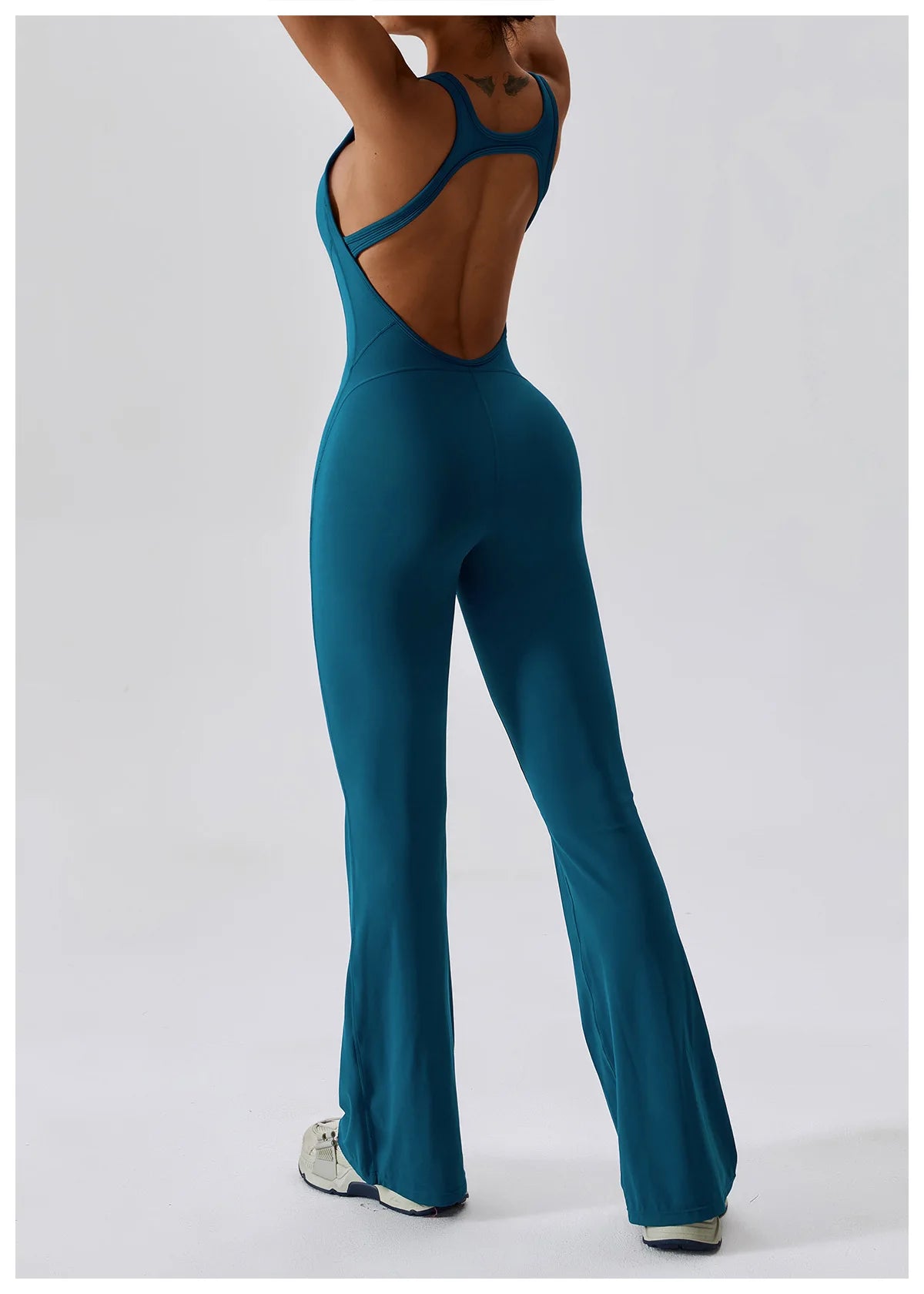 Sexy Back V Jumpsuit Gym Set Women Training Yoga Suit Sportswear Women Sports Jumpsuit Fitness Rompers Stretch Workout Bodysuits - Premium  from Lizard Vigilante - Just $36.99! Shop now at Lizard Vigilante