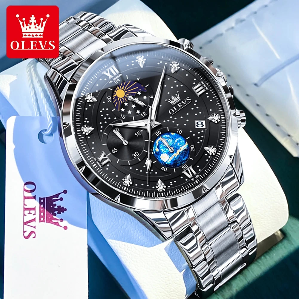 OLEVS 9807 Men's Luxury Watch - A Celestial Timepiece - Premium watches from Lizard Vigilante - Just $55.99! Shop now at Lizard Vigilante