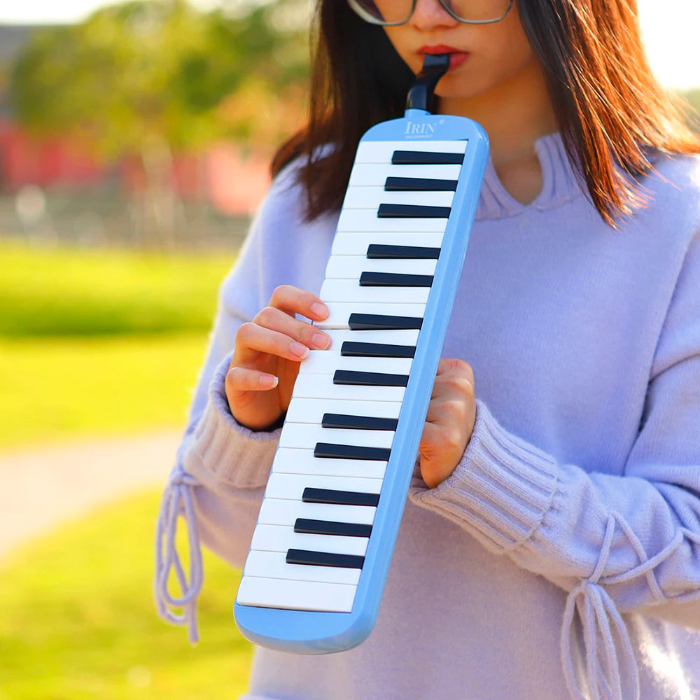 IRIN 32 Keys Melodica Piano Keyboard Style Musical Instrument Harmonica Mouth Organ With Carrying Bag Mouthpiece Educational Gift - Lizard Vigilante