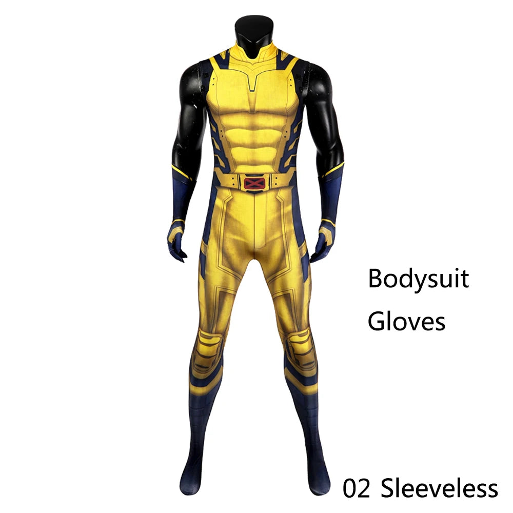 Wolverine Cosplay Costume James Howlett Jumpsuit Shoulder Armor Set 3D Printing Zentai Bodysuit Superhero Halloween Man Outfit - Premium Cosplay Costumes from Lizard Vigilante - Just $64.99! Shop now at Lizard Vigilante