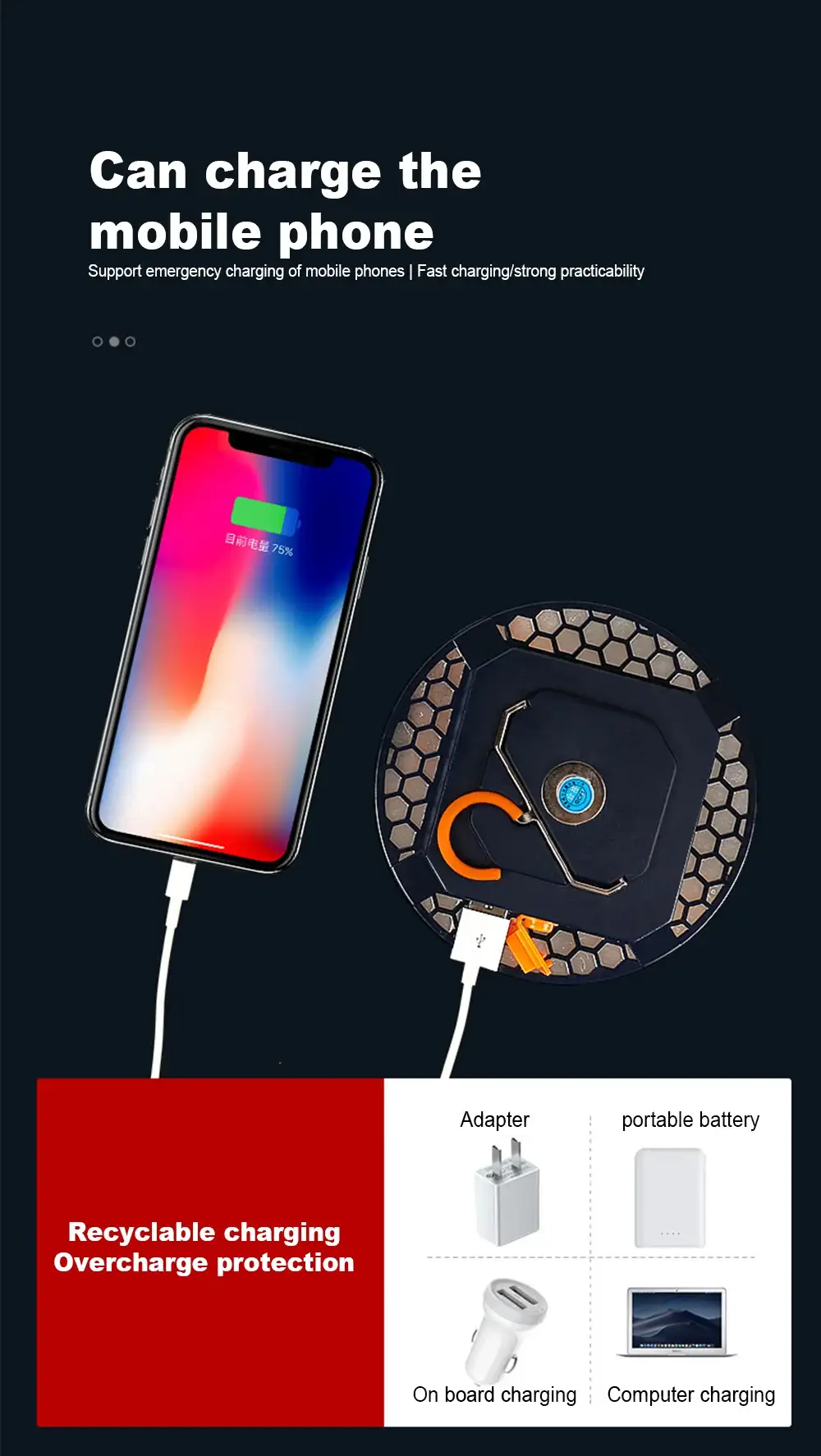 7200mAh Portable Emergency Night Market Light LED Tent Light Rechargeable Lantern Outdoor Camping Bulb Lamp Flashlight Home