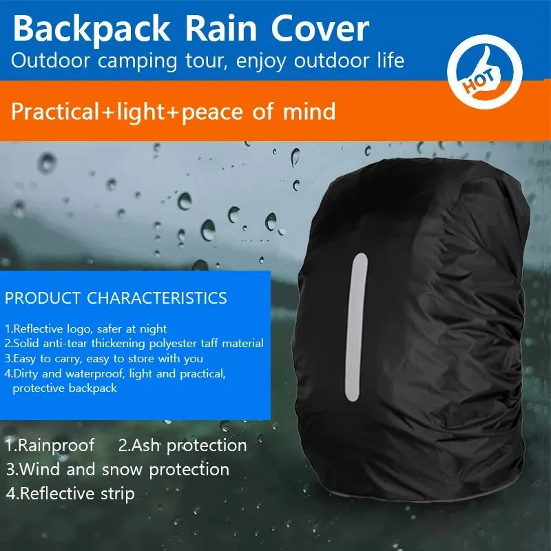 Reflective Waterproof Backpack Rain Cover - Outdoor Sport Cycling & Camping Safety Gear - Premium backpack cover from Lizard Vigilante - Just $16.88! Shop now at Lizard Vigilante