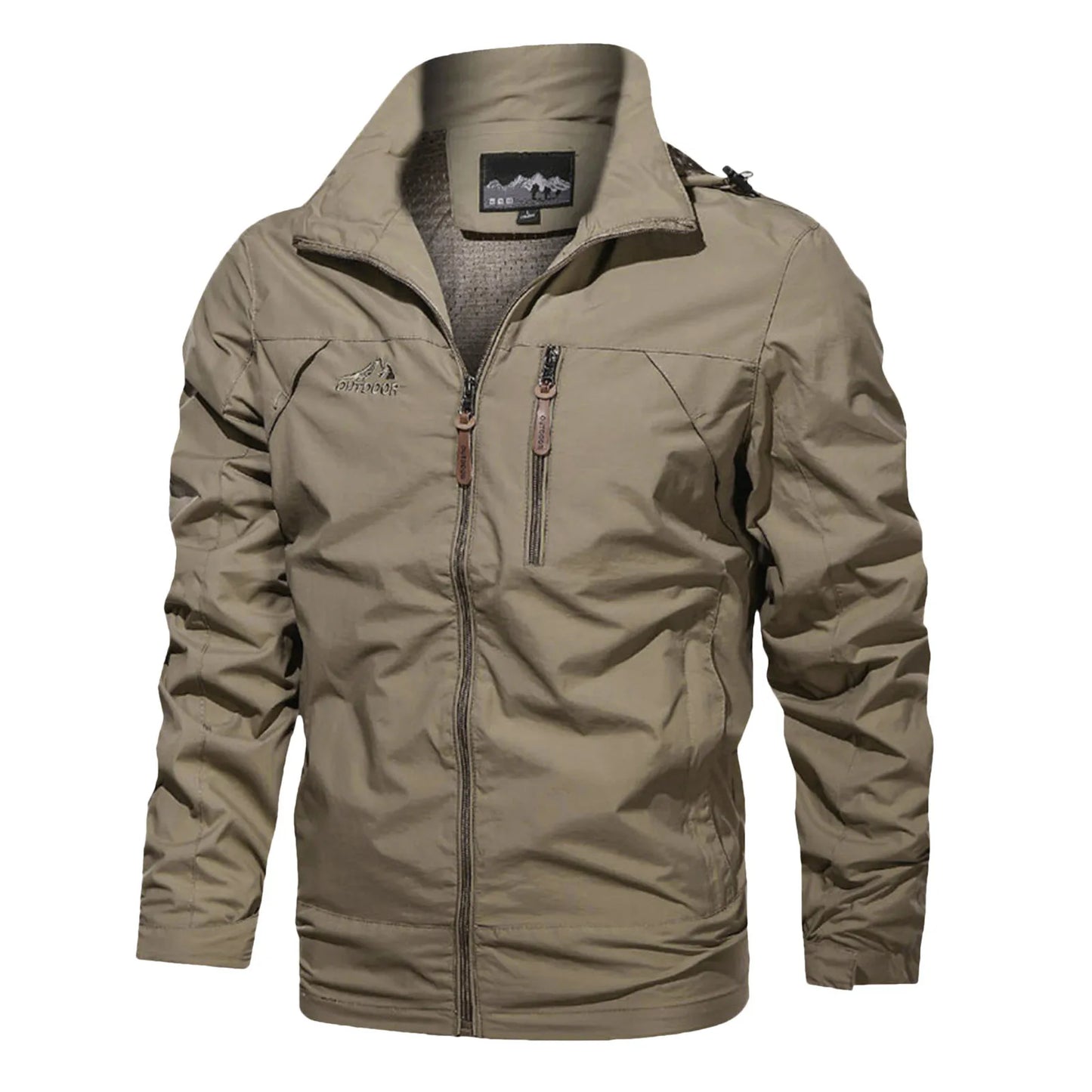 Men's Spring & Autumn Windbreaker Jacket – Windproof Waterproof Casual Outdoor Coat with Detachable Hood - Premium jacket from Lizard Vigilante - Just $28.88! Shop now at Lizard Vigilante