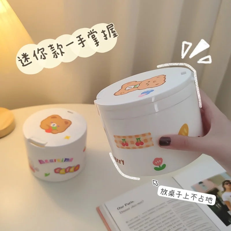 Mini Waste Box Bin Garbage Basket Home Table Trash Can Plastic Office Supplies Dustbins Sundries Barrel Box For Household