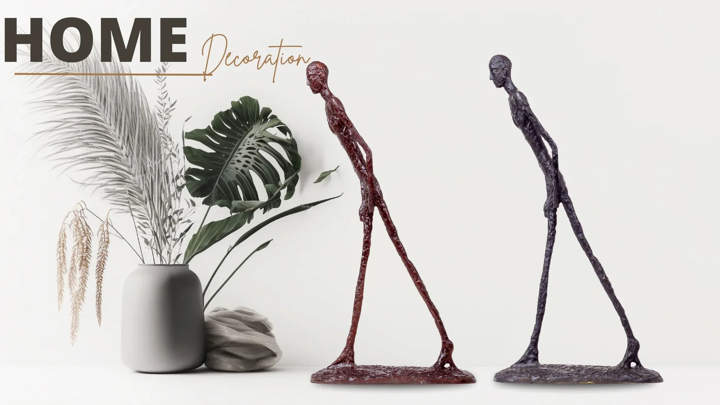 30cm Giacometti Sculpture Bronze Walking Man Statue Abstract Skeleton Hot Casting Art Figurine Famous Replica Crafts Home Decor