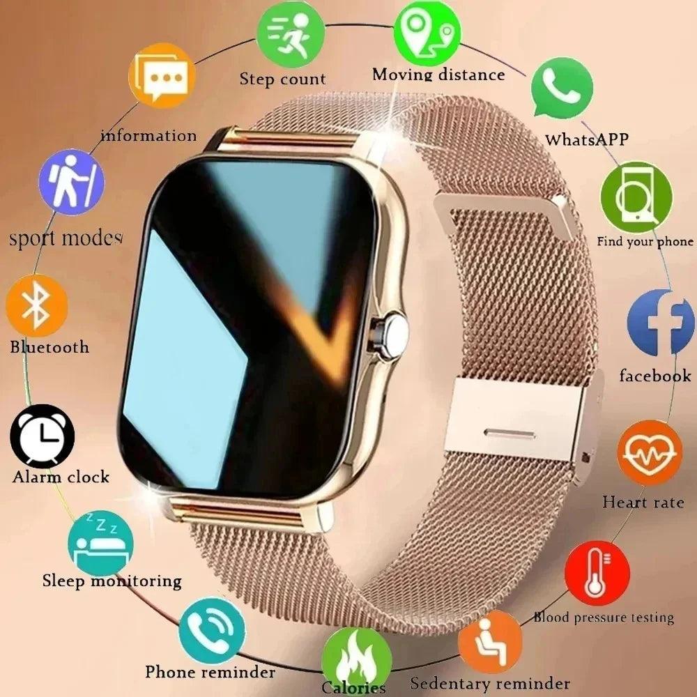 Smart Watch For Men Women Gift For Xiaomi Full Touch Screen Sport Fitness Watches BT Call Digital Smartwatch Wristwatch 2024 New - Lizard Vigilante