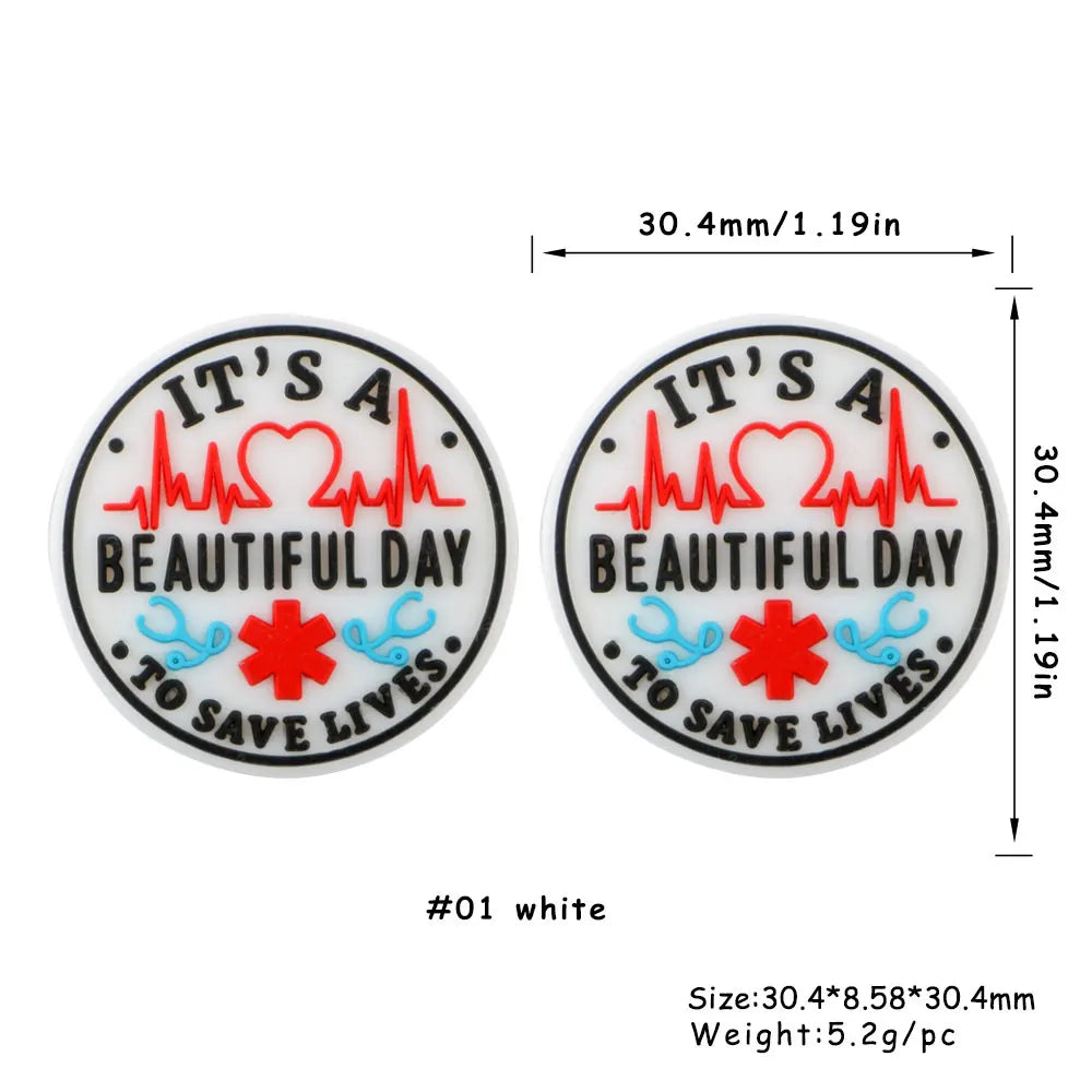 Kovict 5/10Pcs New Focal Silicone Beads Easter Series Bead For Jewelry Making DIY  KeyChain Bracelet Necklace Pen Accessories