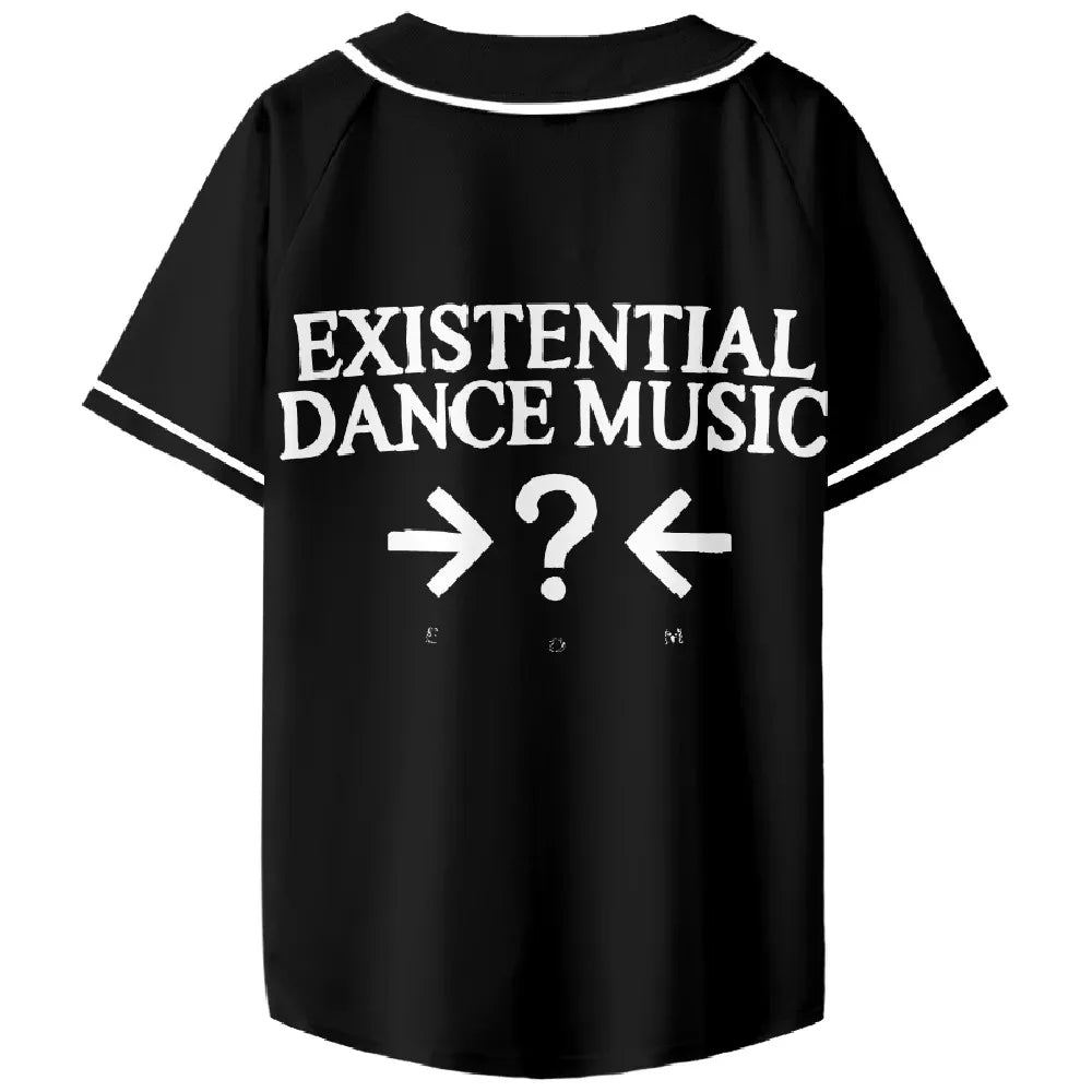 San Holo Existential Dance Music Jersey – Ultra-Light Harajuku Baseball Button-Up for Men & Women | Perfect for EDM Festivals - Premium jersey from Lizard Vigilante - Just $38.88! Shop now at Lizard Vigilante