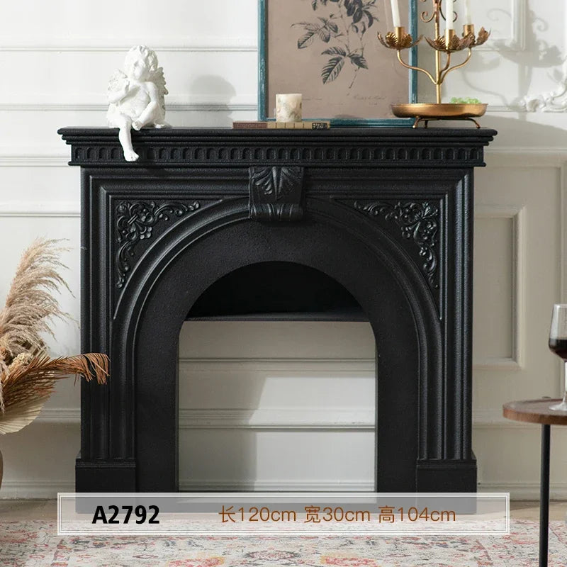 Timeless Glow: ZC Retro Solid Wood Decorative Fireplace Cabinet with Simulated Flame Heating for Luxe Living Rooms - Premium fireplace from dsers - Just $810.99! Shop now at Lizard Vigilante