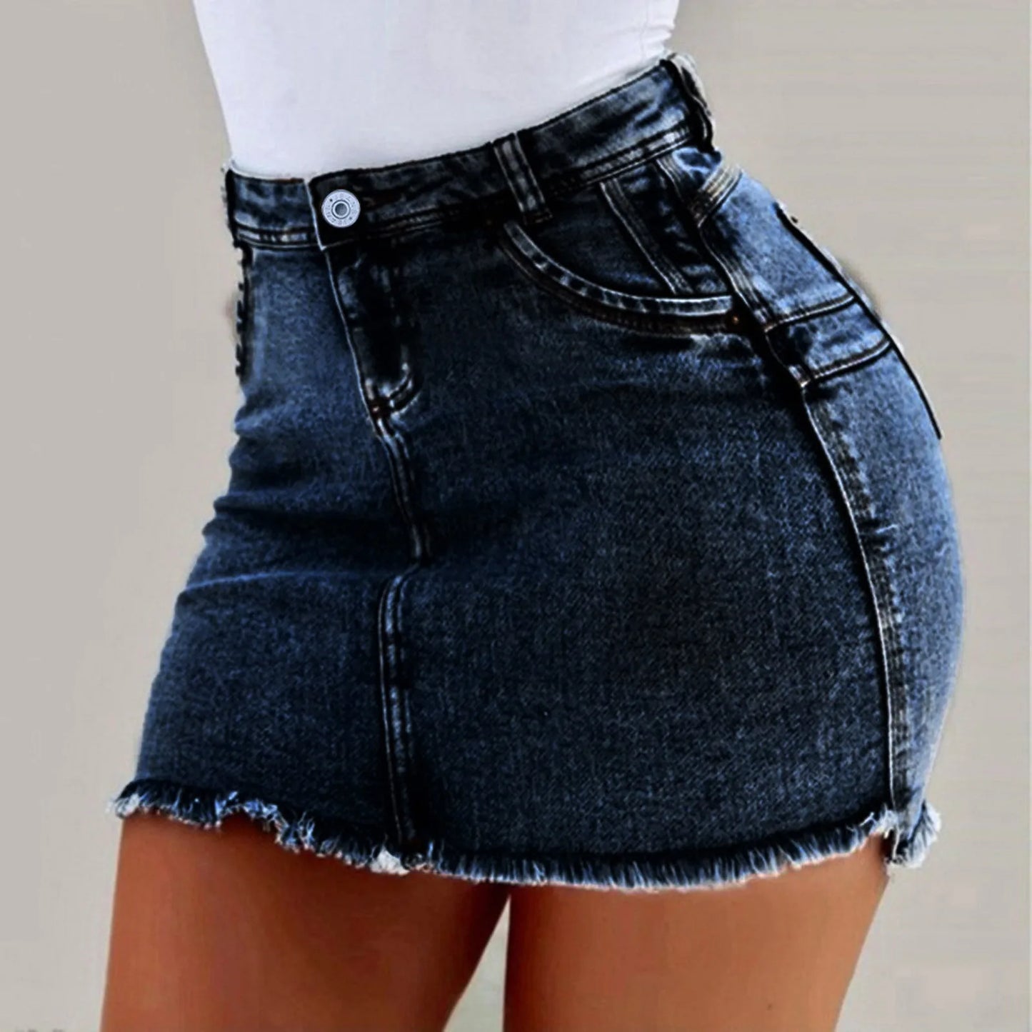 Sexy Denim Mini Skirt - A Stylish and Edgy Addition - Premium mini skirt from Lizard Vigilante - Just $28.88! Shop now at Lizard Vigilante