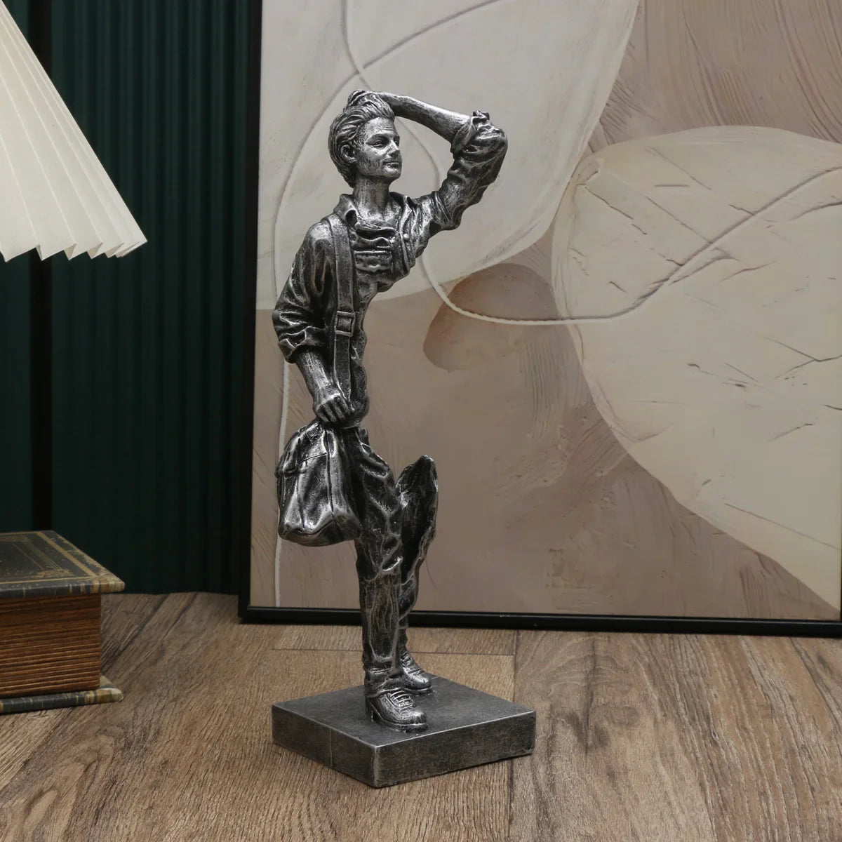 Traveler Sculpture - Abstract Resin Decor for Home & Office, Versatile Indoor/Outdoor Accent Piece