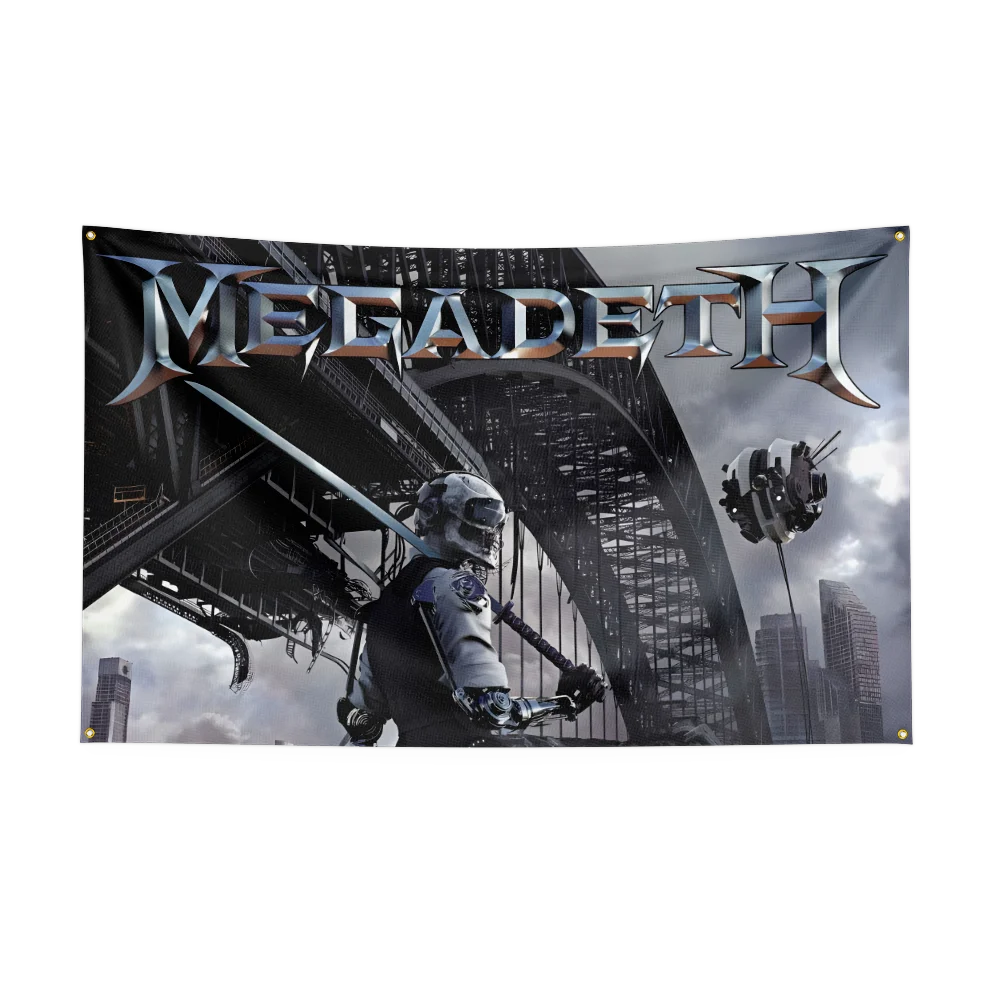 Megadeth Band Flag – Heavy Metal Rock Polyester Banner for Bedroom & Outdoor Wall Art - Premium flag from Lizard Vigilante - Just $17.99! Shop now at Lizard Vigilante