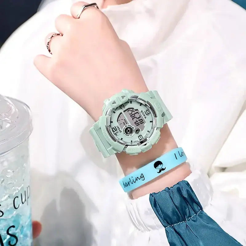 New Minimalist Student Sports Waterproof Electronic Watch Children Luminous Multifunctional Electronic Watches for Women and Men