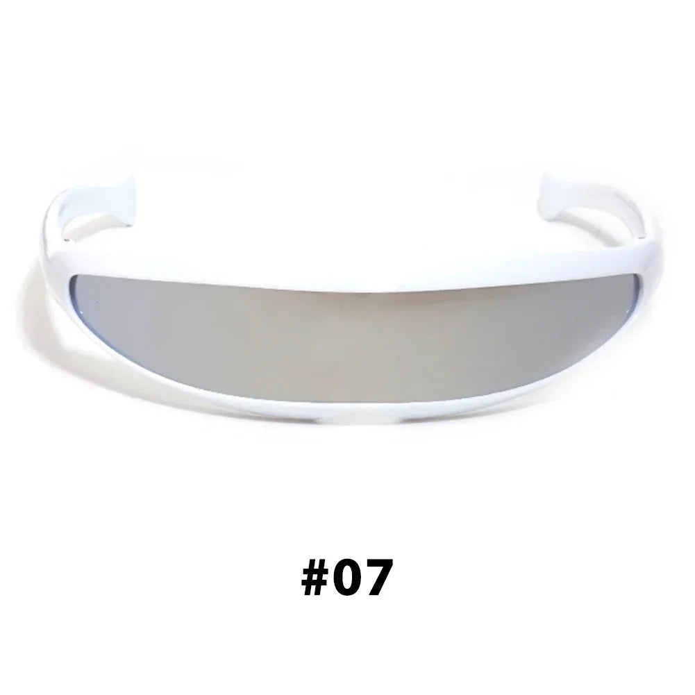 CYBERSTRIKE X1: Futuristic Cyclops Visor Sunglasses – UV400 Laser Lens Eyewear - Premium shades from Lizard Vigilante - Just $8.99! Shop now at Lizard Vigilante