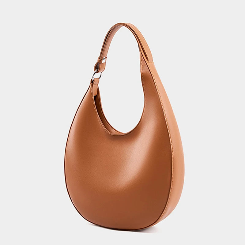 Genuine Leather Shoulder Bags 2024 High Fashion Trend Designer Underarm Half Moon Crossbody Purses Tote Ladies Handbags - Premium shoulder bag from Lizard Vigilante - Just $88.88! Shop now at Lizard Vigilante