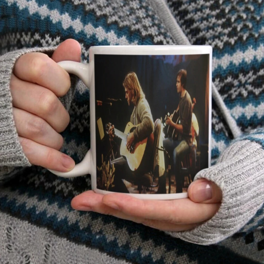 Nirvana Rock Band Ceramic Mug – 11oz Multifunctional Coffee Cup for Tea, Office, and Home Use - Premium mug from Lizard Vigilante - Just $15.88! Shop now at Lizard Vigilante