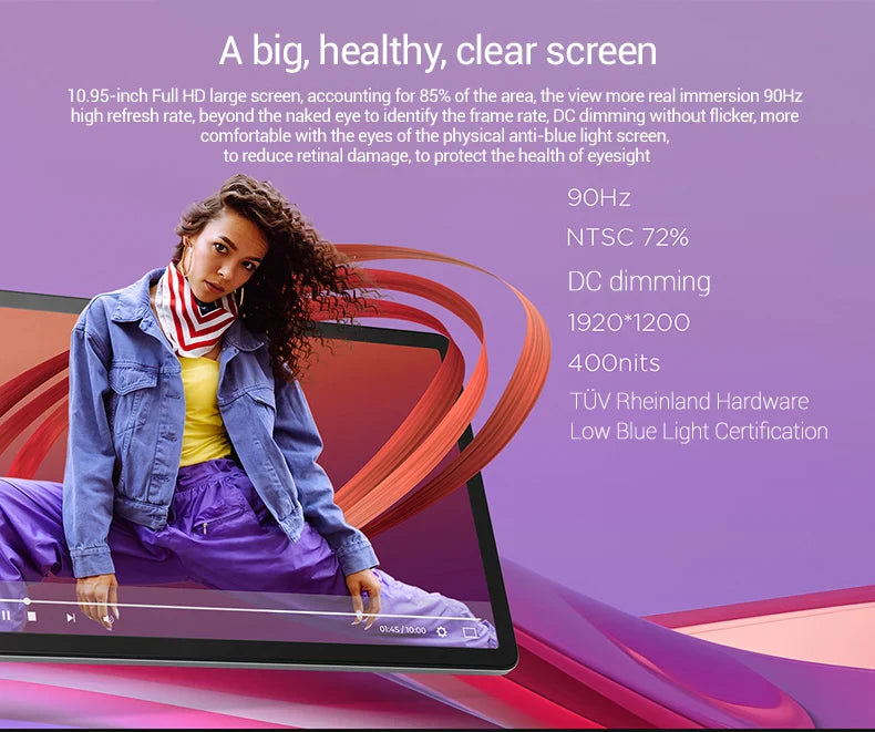 Lenovo Tab K10 M11 TB330FU 6/8+128GB Zhaoyang Tablets K10 MediaTek Helio G88 Global Rom Support OTA 10.95-inch Screen GPS WIFI