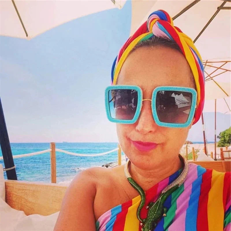 Glitter Vortex Shades – Rockstar Ice-Out Sunglasses for Unapologetic Legends - Premium shades from Lizard Vigilante - Just $26.99! Shop now at Lizard Vigilante