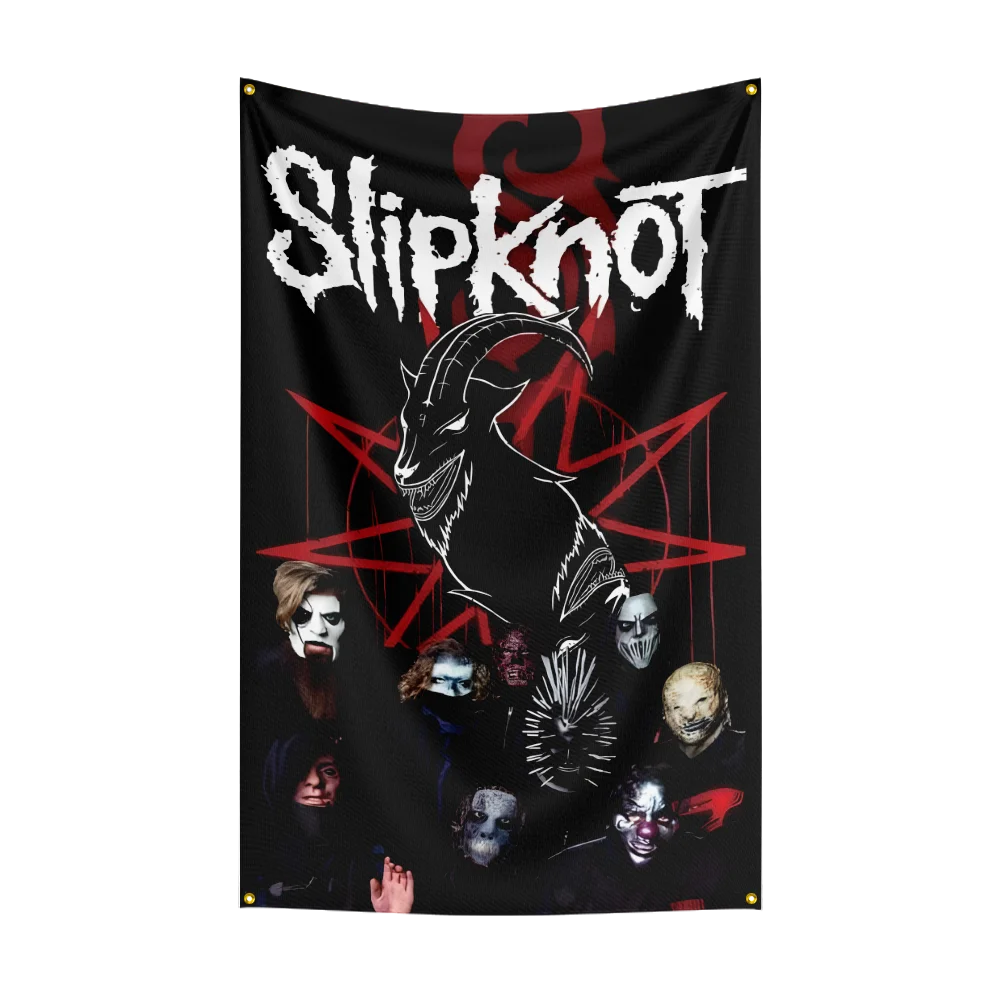 Slipknot Rock Band Flag – 3x5 FT Polyester Indoor & Outdoor Banner for Home, Garage, Room, or Wall Decor - Premium  from Lizard Vigilante - Just $17.99! Shop now at Lizard Vigilante