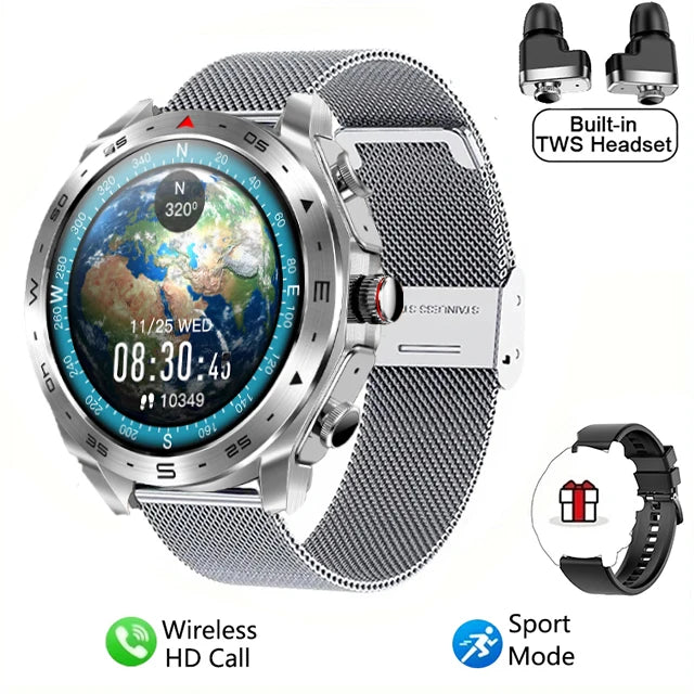 TWS Smart Watch 2-in-1 Bluetooth Earphones HIFI 9D Sound Quality Bluetooth Call For Men and Women Sports Smartwatches - Premium smartwatch from Lizard Vigilante - Just $72.99! Shop now at Lizard Vigilante