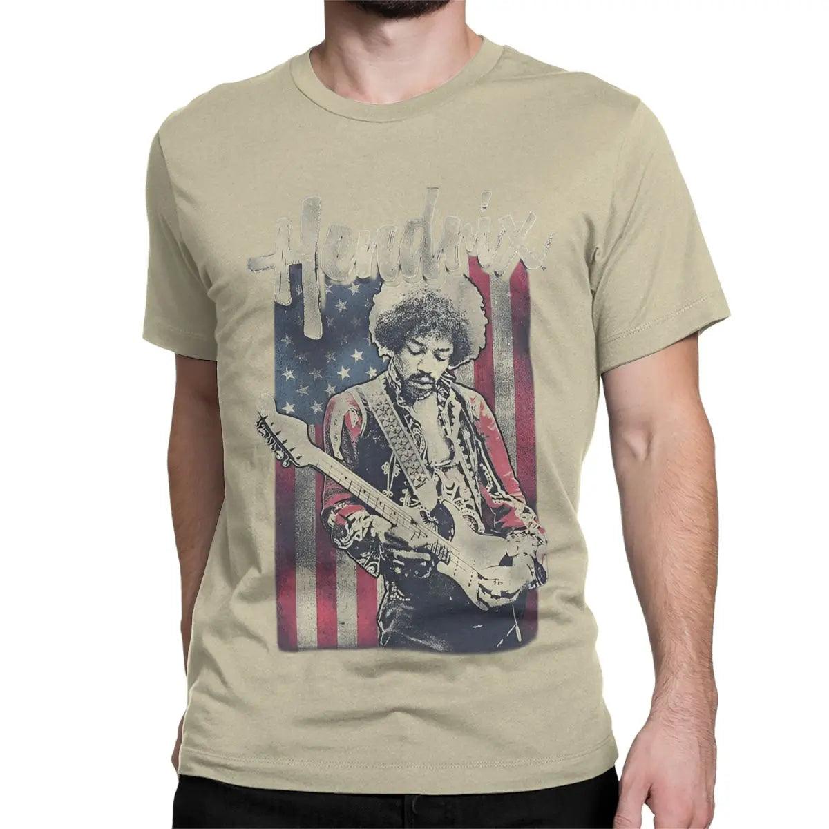 Rock Guitar Singer T Shirt Men Women Pure Cotton Fashion T-Shirt Jimi H-Hendrixs Hendricks Tee Shirt Short Sleeve Clothes Big Size - Premium T-Shirts from Lizard Vigilante - Just $21.99! Shop now at Lizard Vigilante