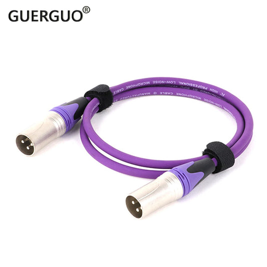 🎤 GuerGuo RiotWire XLR Cable — 3-Pin Male-to-Male OFC Copper Audio Line with Dual Shielding for Mics, Mixers & Stage Gear