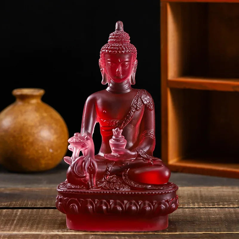 1pc, Resin Craft Home Decoration Buddha Statue Buddhism Sculpture Thailand Buddha Sculpture Zen Decor Ornaments Car Decoration