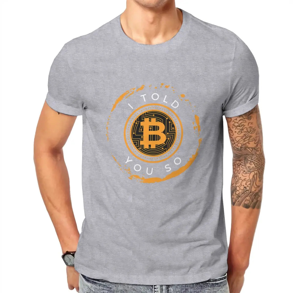 Crypto Miners I Told You So Bitcoin T Shirt Comfortable Casual Short Sleeve Tee