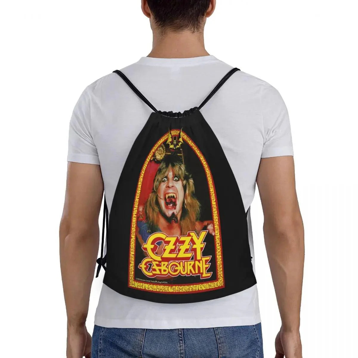 Ozzy Osbourne Heavy Metal Drawstring Bag – Rock Sackpack for Shopping, Gym, Yoga, and Sports | Unisex Polyester Backpack - Premium  from Lizard Vigilante - Just $22.88! Shop now at Lizard Vigilante