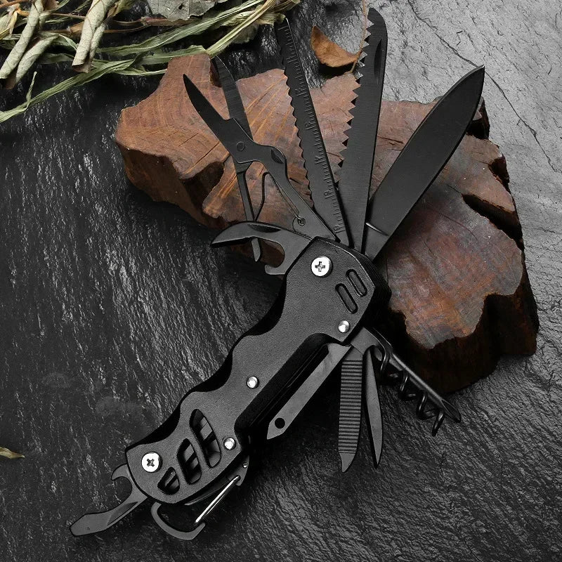 Multifunctional Folding Swiss Army Pocket Knife - Portable Stainless Steel Survival Tool - Premium knife from Lizard Vigilante - Just $22.88! Shop now at Lizard Vigilante