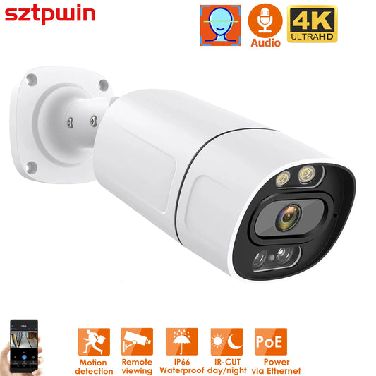 Easy To Use 8MP 4K POE IP Camera with H.265 Compression and Face Detection - Waterproof Security Camera for Indoor/Outdoor Surveillance - Premium camera from Lizard Vigilante - Just $45.99! Shop now at Lizard Vigilante