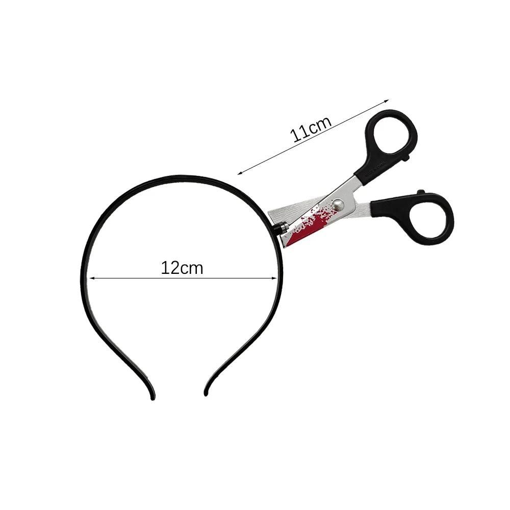 Halloween Decor Accessories Hair Hoop Horror Blood Fake Ax Saws Knife Gothic Headband Halloween Party Masquerade Cosplay Prop