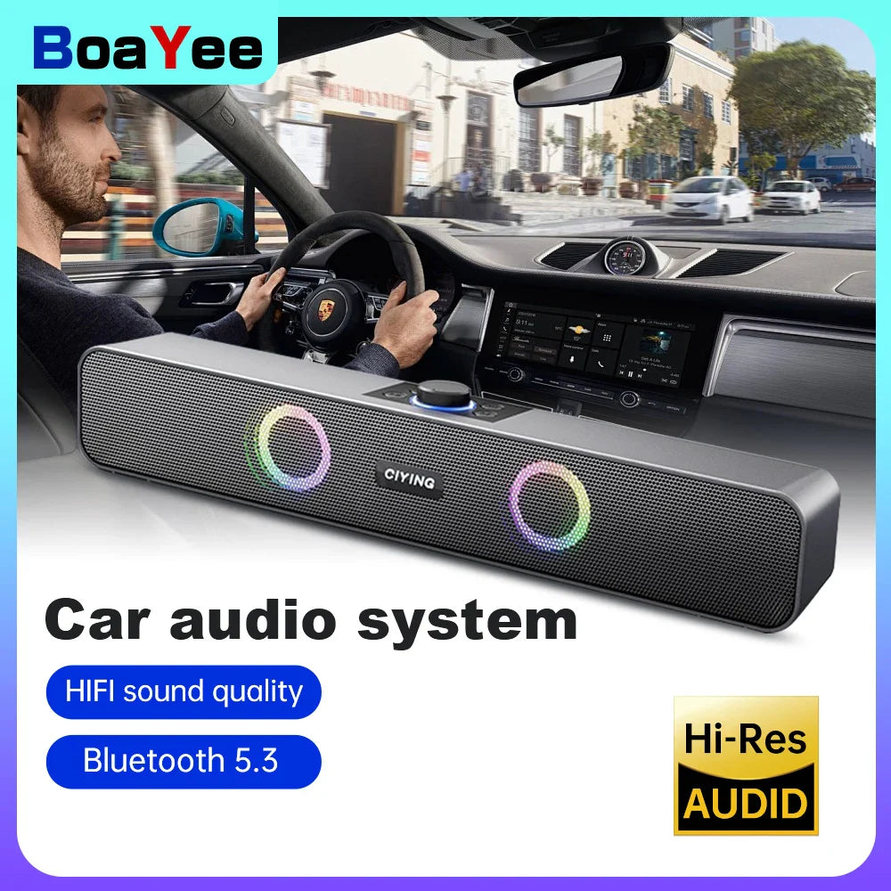 Bluetooth Speaker HD Sound Portable Playback AUX TF Card and USB LED Light Speaker Bluetooth 5.3 Wireless Loud Speaker amplified