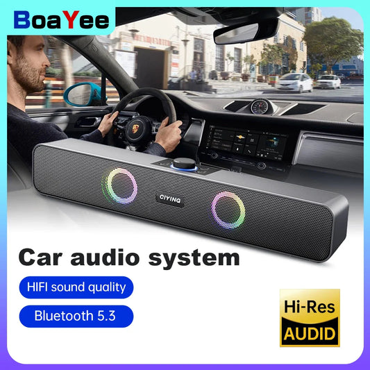 Bluetooth Speaker HD Sound Portable Playback AUX TF Card and USB LED Light Speaker Bluetooth 5.3 Wireless Loud Speaker amplified