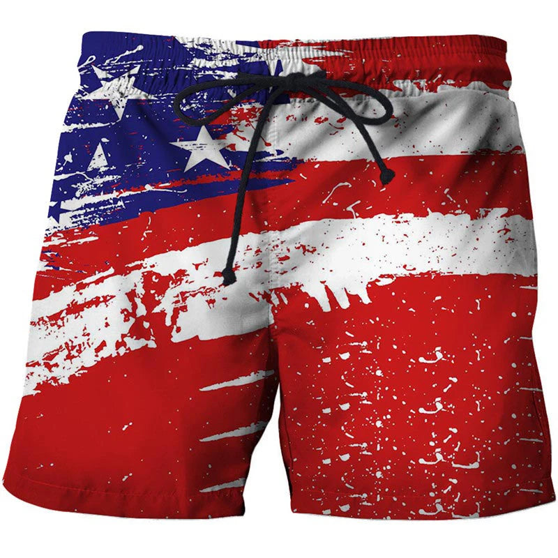 USA UK National Flag Graphic Men Board Shorts 3D Printed Short Pants Casual Hawaii Surf Swim Trunks Bikini Sunny Beach Swimsuit - Premium shorts from Lizard Vigilante - Just $23.99! Shop now at Lizard Vigilante