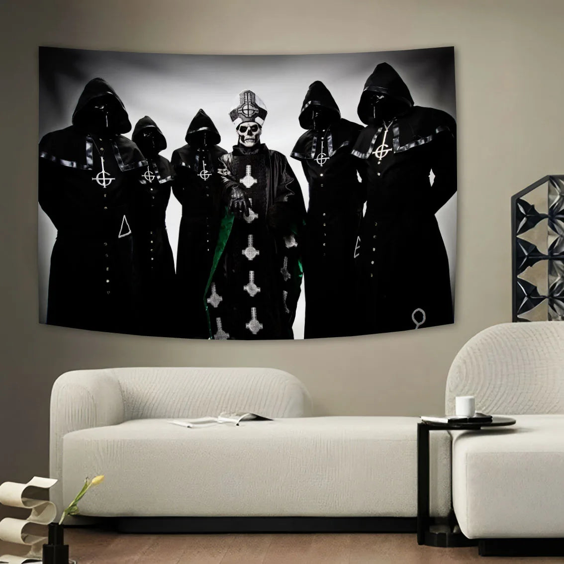 Ghost Tapestry - Underground Metal Pop Singer Rock Banner Flags, 100% Polyester Wall Hanging - Premium tapestry from Lizard Vigilante - Just $11.99! Shop now at Lizard Vigilante