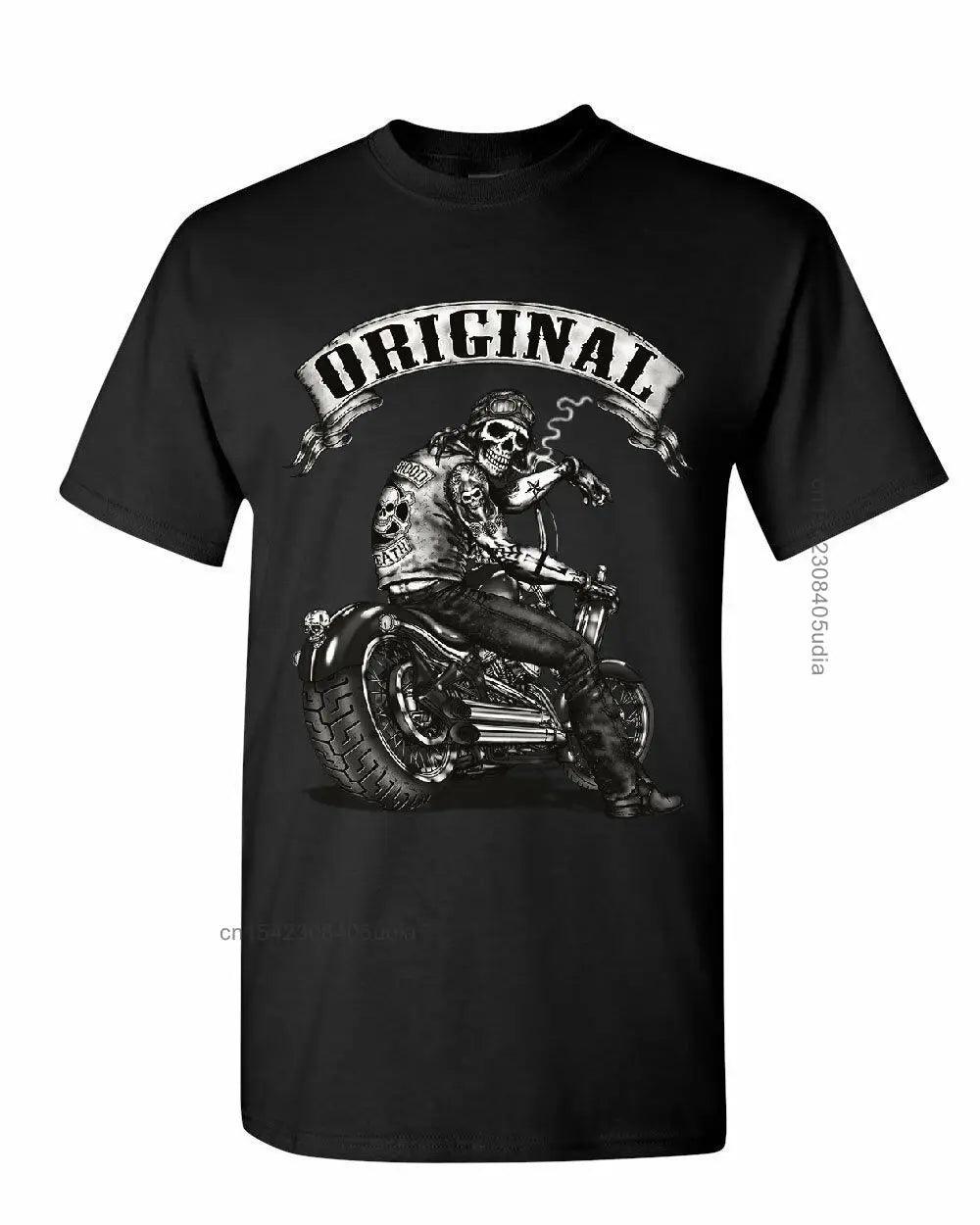 Original Biker Skull Ride Or Die T-Shirts Motorcycle Summer Design T Shirt - Lizard Vigilante