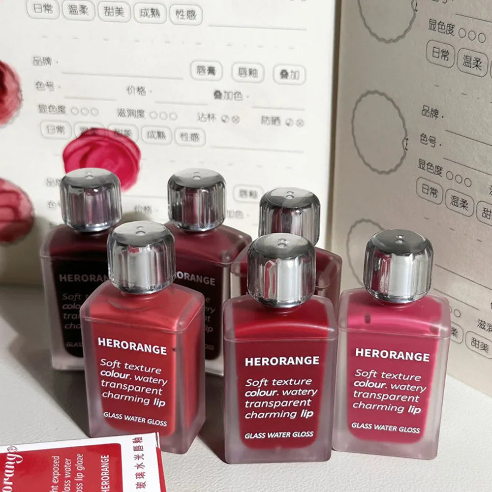 Moisturizing Plump Lips Mirror Effect Lip Color Non Greasy Texture Liquid Lip Pigment Not Easy To Stick Lightly Lip Glaze