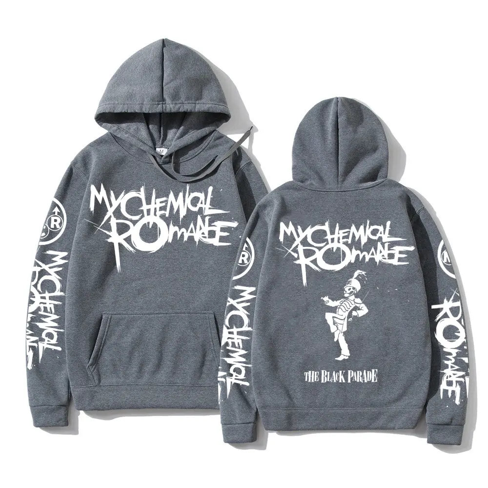 My Chemical Romance Double-Sided Graphic Hoodie – Black Parade Punk Emo Rock Style Sweatshirt for Men & Women - Premium hoodies from Lizard Vigilante - Just $43.88! Shop now at Lizard Vigilante