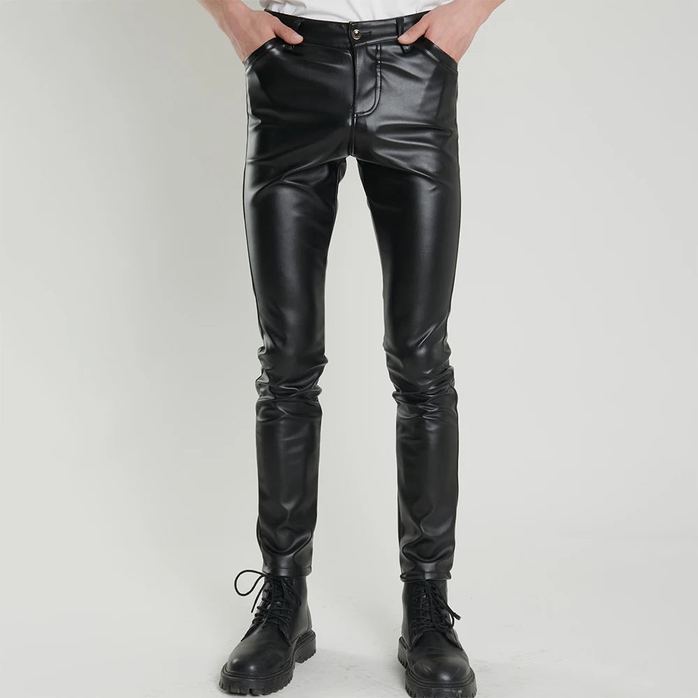 “NO RULES, JUST LEATHER” – Punk Fit Men’s PU Leather Pants for Stage, Streets & Sinister Style - Premium pants from dsers - Just $65.99! Shop now at Lizard Vigilante