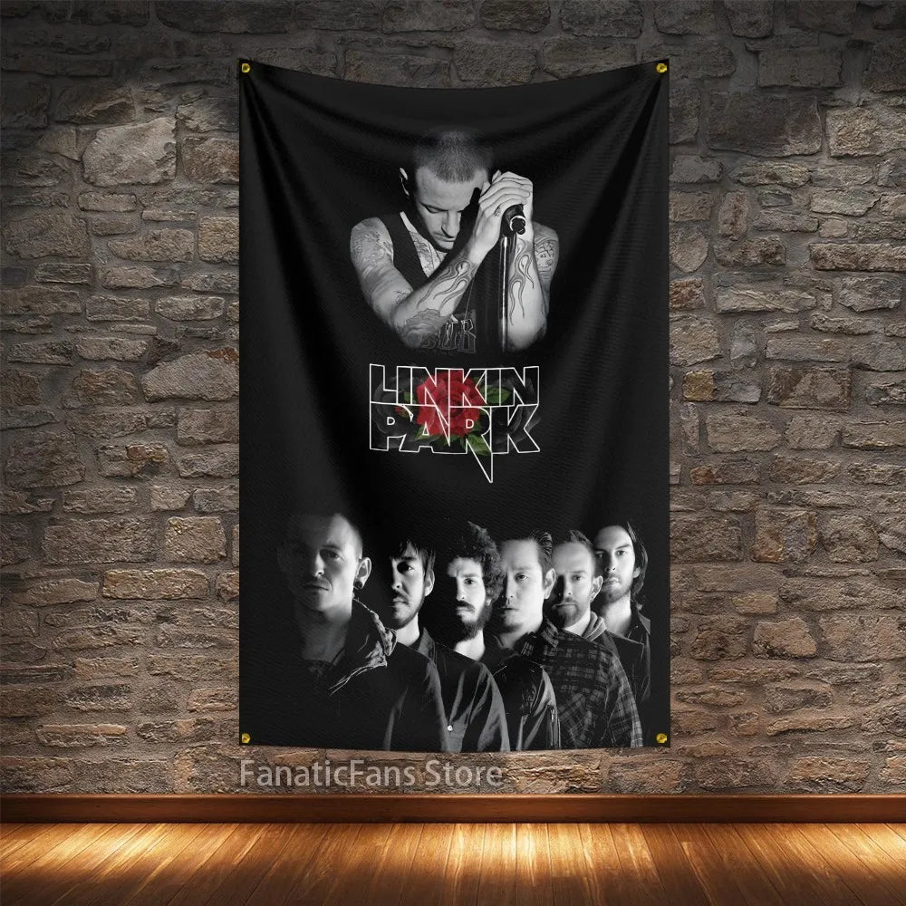 Linkin Park Rock Music Polyester Flag – Digital Printed Hanging Banner for Decoration - Premium flag from Lizard Vigilante - Just $15.99! Shop now at Lizard Vigilante