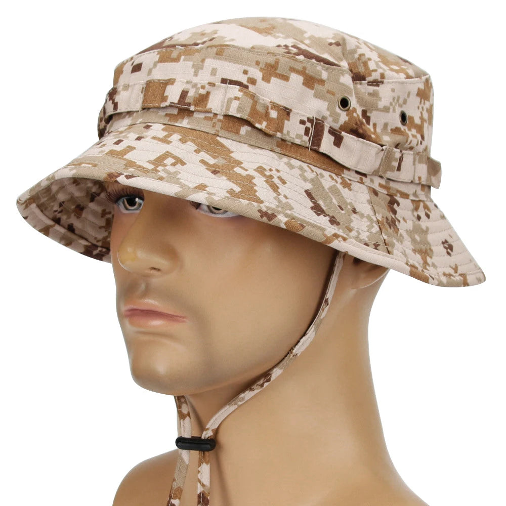 Camouflage Boonie Hat - Packable Outdoor Bucket Hat for Hiking & Fishing - Premium bucket hat from Lizard Vigilante - Just $18.88! Shop now at Lizard Vigilante