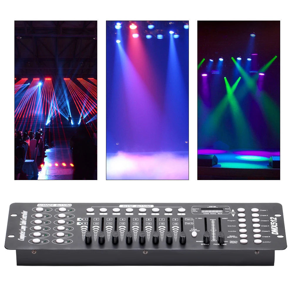 Fieryzeal 192 DMX Controller DJ Equipment DMX 512 Console Stage Lighting DJ Control For LED Par Moving Head Light Spotlights - Premium  from Lizard Vigilante - Just $44.99! Shop now at Lizard Vigilante