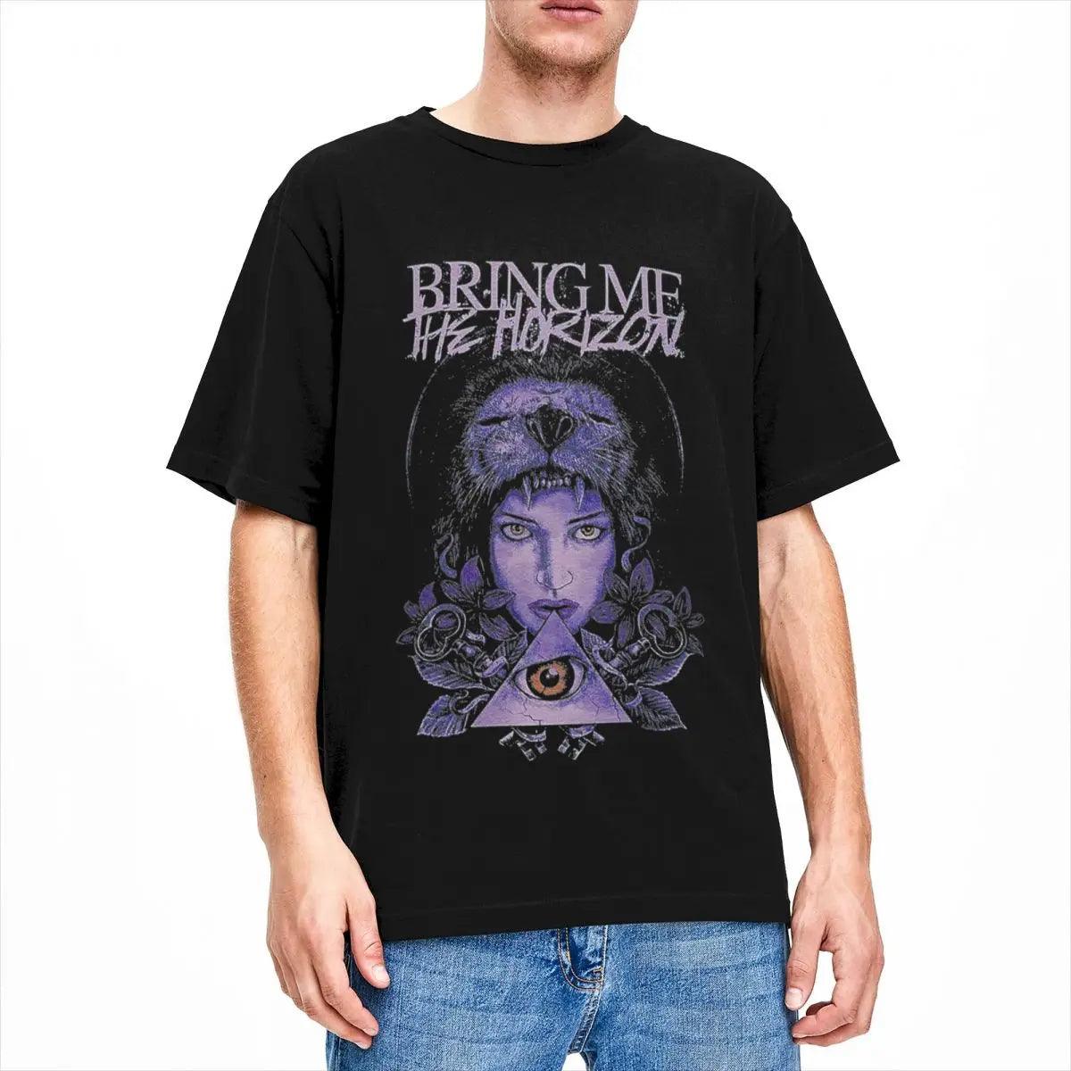 BMTH Bring Me The Horizon Tee Shirt Unisex Rock Heavy Metal Band Merch Vintage Pure Cotton Summer Clothing - Premium tee shirt from Lizard Vigilante - Just $25.99! Shop now at Lizard Vigilante