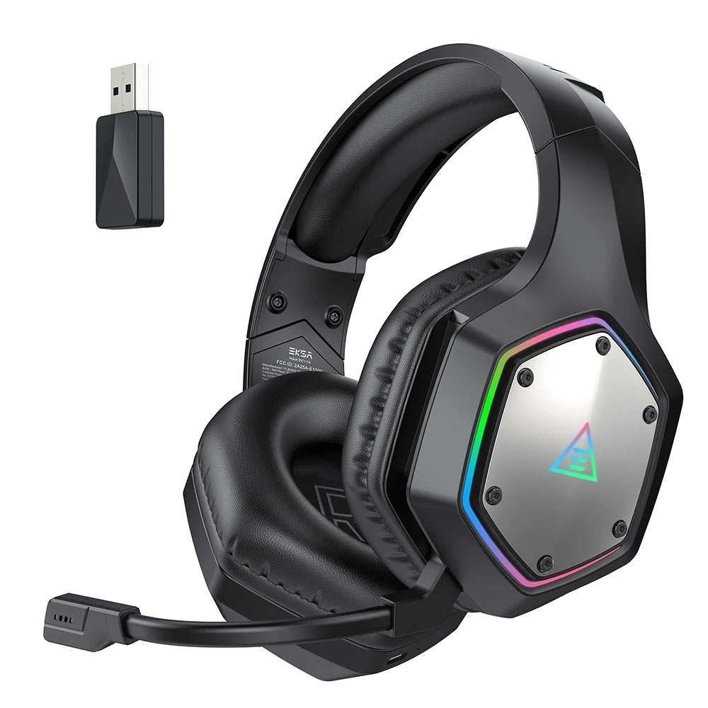 EKSA E1000 WT 2.4GHz Wireless Gaming Headset - 7.1 Surround Sound, Low Latency Headphones with ENC Mic for PC, PS5, PS4, Xbox - Premium headphones from Lizard Vigilante - Just $66.99! Shop now at Lizard Vigilante