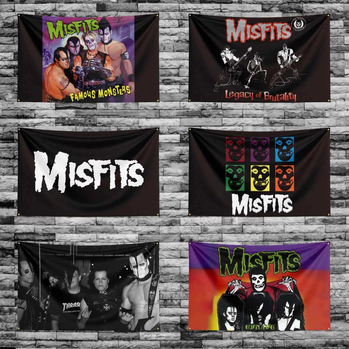 3x5 Ft Punk Band The Misfits Flag – Polyester Digital Printing Banner for Bedroom, Wall Art, Outdoor Tapestry Decoration - Premium flag from Lizard Vigilante - Just $17.99! Shop now at Lizard Vigilante