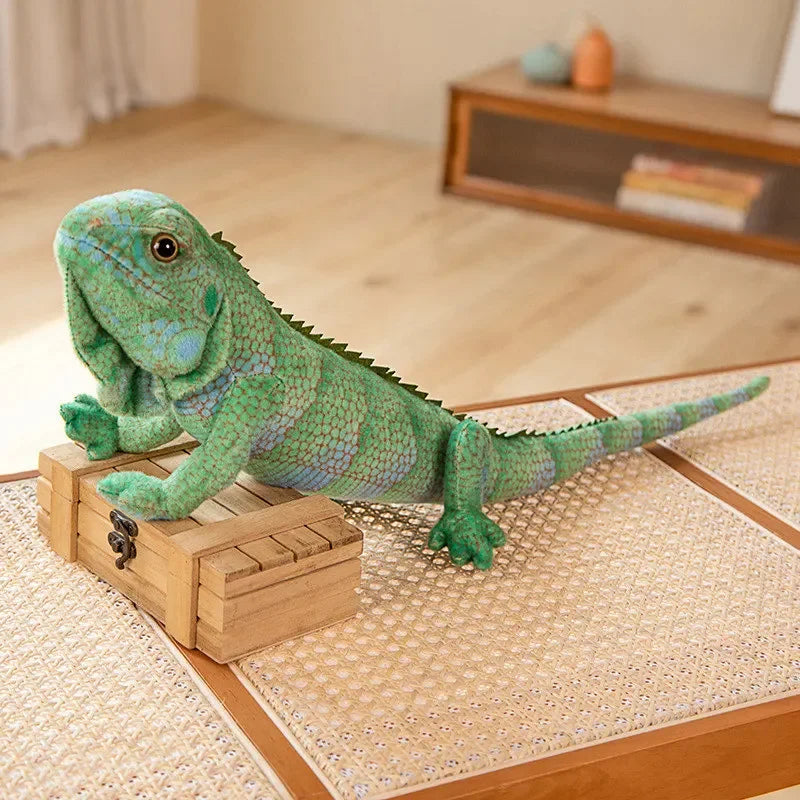 Lifelike Green / Brown Iguana Lizard Figurine Model Cute Reptile Lizard Plush Toys Simulation Animal Stuffed Doll Boys Gifts - Premium toy from Lizard Vigilante - Just $17.99! Shop now at Lizard Vigilante