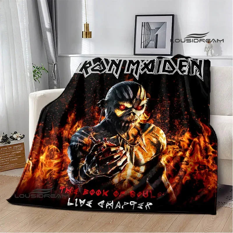 Iron Maiden Printed Blanket – Soft Flannel Kids & Adults Throw | Warm, Portable, and Perfect for Home or Travel - Premium blanket from dsers - Just $33.66! Shop now at Lizard Vigilante