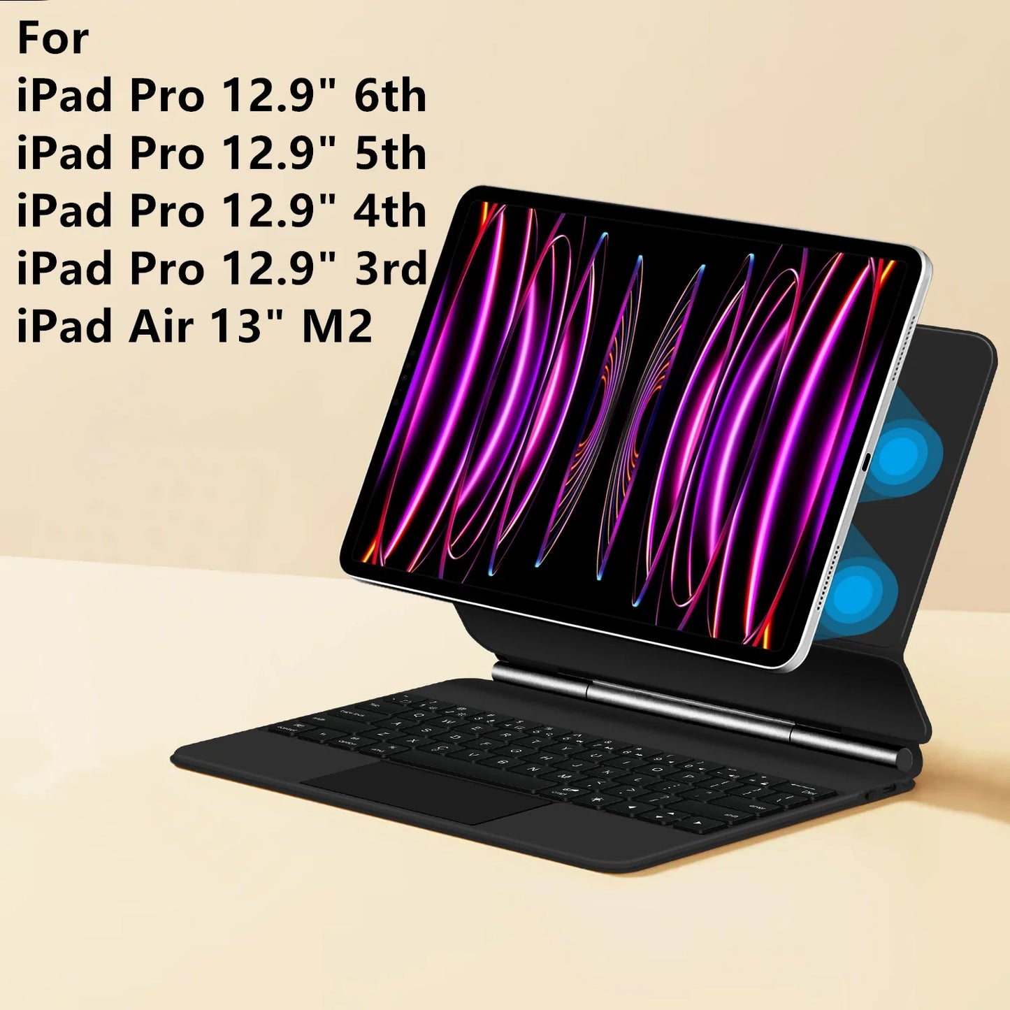 Magic Keyboard Case For iPad Pro 11 inch 12.9" M2 13 M4 Air 4th 5th ipad10 10th 10.9 Smart Cover Multi-touch Magnetic backlight