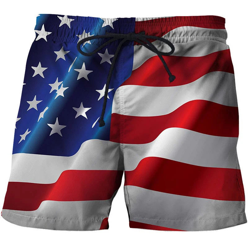 USA UK National Flag Graphic Men Board Shorts 3D Printed Short Pants Casual Hawaii Surf Swim Trunks Bikini Sunny Beach Swimsuit - Premium shorts from Lizard Vigilante - Just $23.99! Shop now at Lizard Vigilante